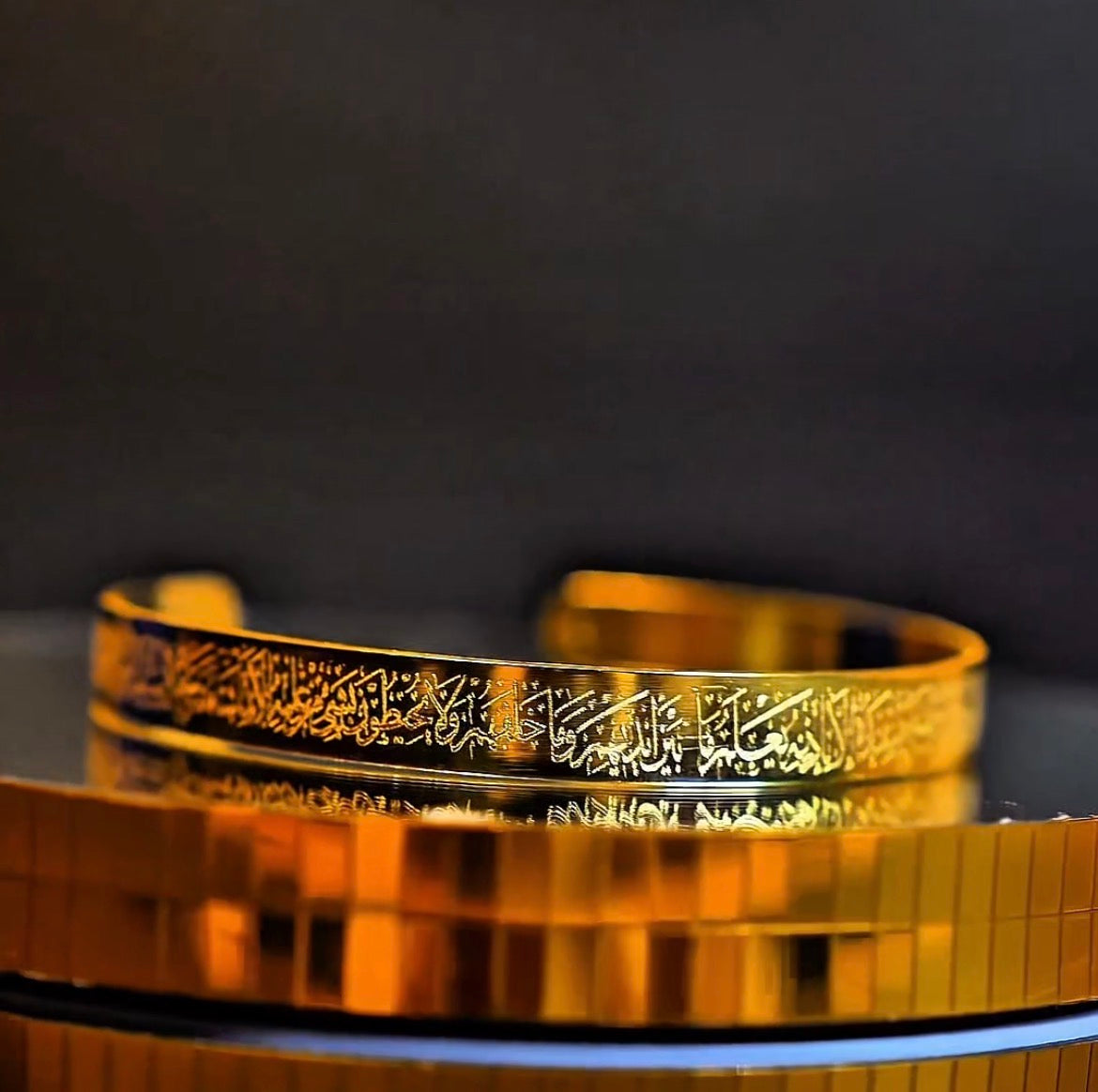 Ayat ul Kursi Kara Bracelet – Islamic Engraved Dua Bangle for Protection & Blessings